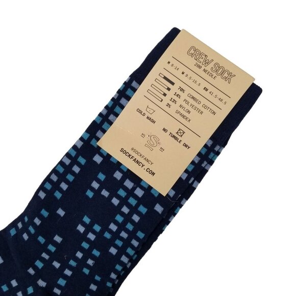 NWT Sock Fancy‎ 200 Needle Crew Socks Size 8-14 Color Navy - Picture 3 of 6